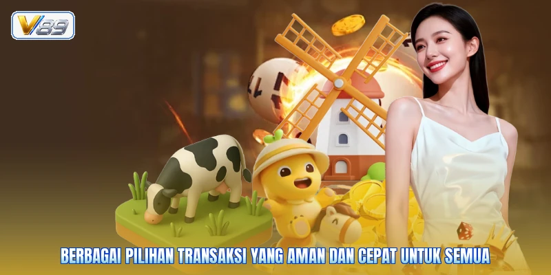 Berbagai pilihan transaksi yang aman dan cepat untuk semua